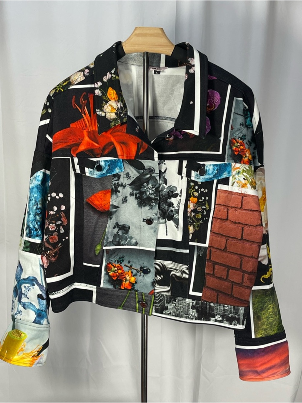 THE KIT Bold Print Cropped Jacket by Project Runway Designer Daniel Vosovic
